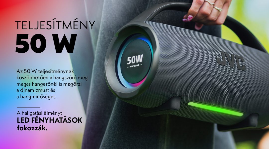 Hordozható hangszóró JVC XS-E524B, fekete Hordozható hangszóró JVC XS-E524B, fekete